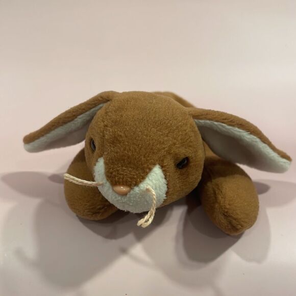 Vintage Original Ty Beanie Baby Ears the Brown and White Rabbit Good Used Cond… - Picture 8 of 10